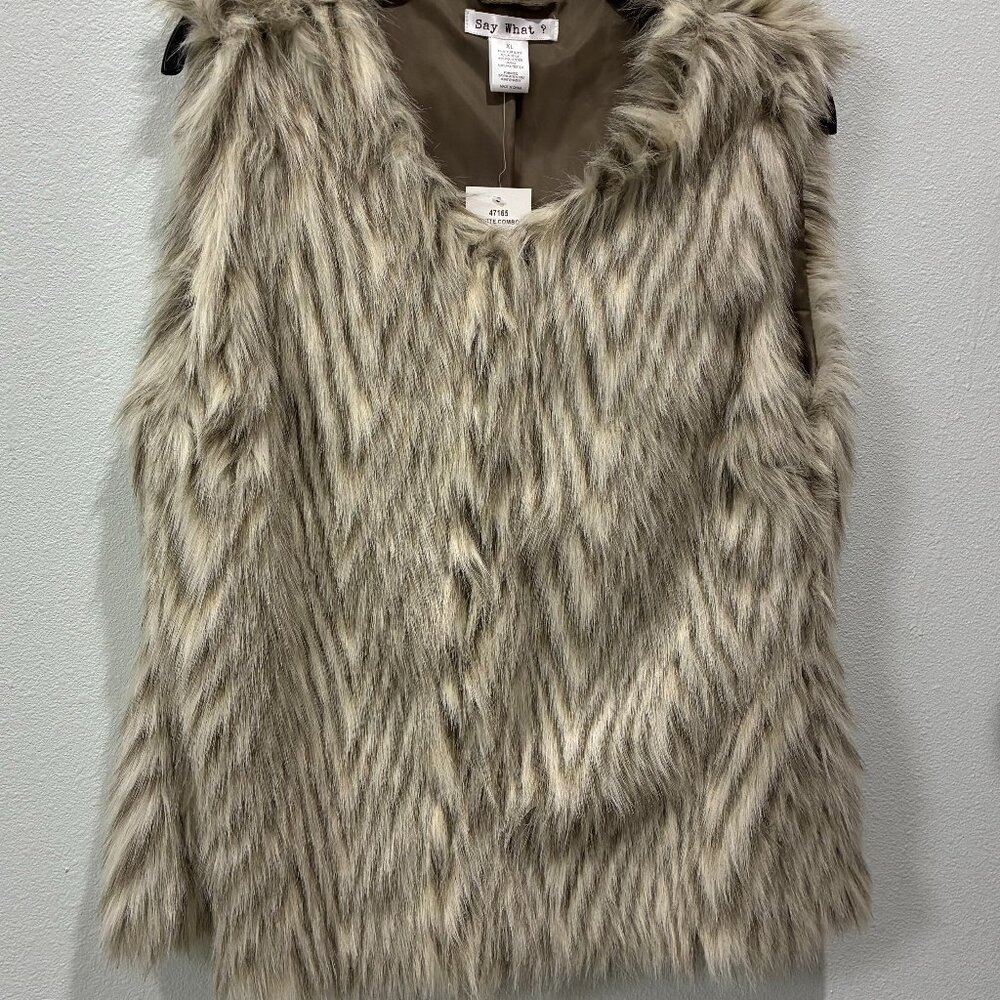 New Say What Vest XL Biege , Tan